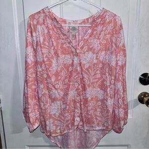 St. John's Bay Pink Floral Blouse